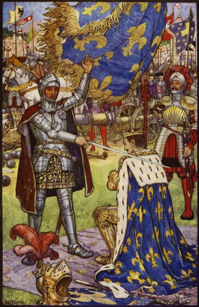 Francisco I, el Rey de Francia, recibe la orden de caballería de Bayard de Henry Justice Ford